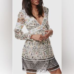 Free People Floral Lace Mini Dress - Multicolor